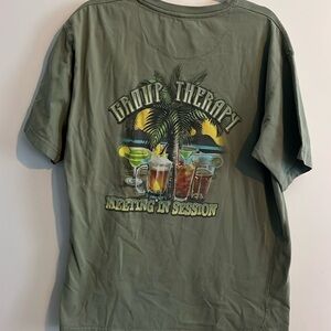 Vintage Newport‎ Blue Group Therapy Drinking Tropical Beach Vacation Tee Mens L